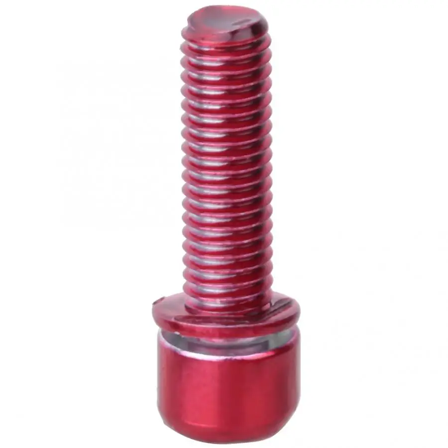 6шт M5x18mm Велосипедные винты болты из титанового сплава с покрытием с шайбой Части рулевого управления велосипеда.