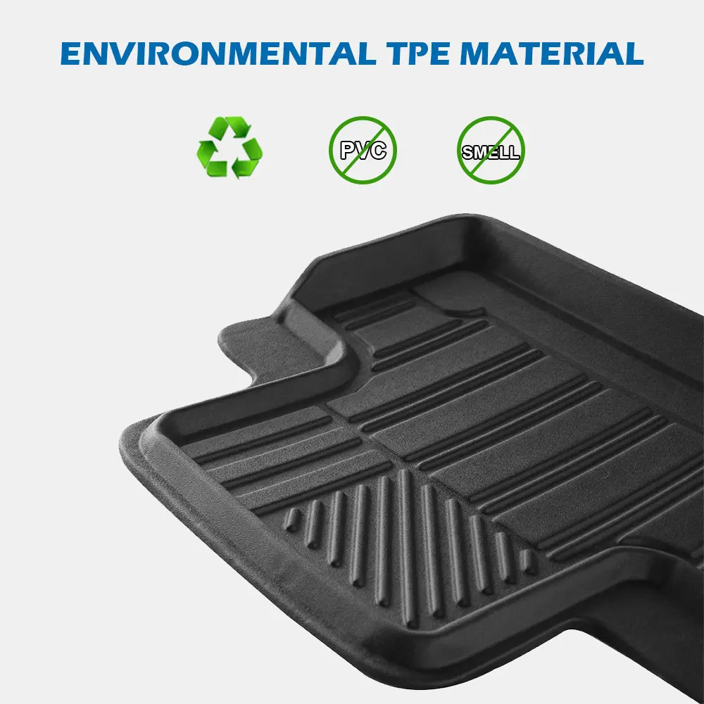 TPE Custom Floor Mats Complete Set Fit All-Weather for Tesla Model 3 Waterproof and Wearable (3 Piece a Set) | Автомобили и