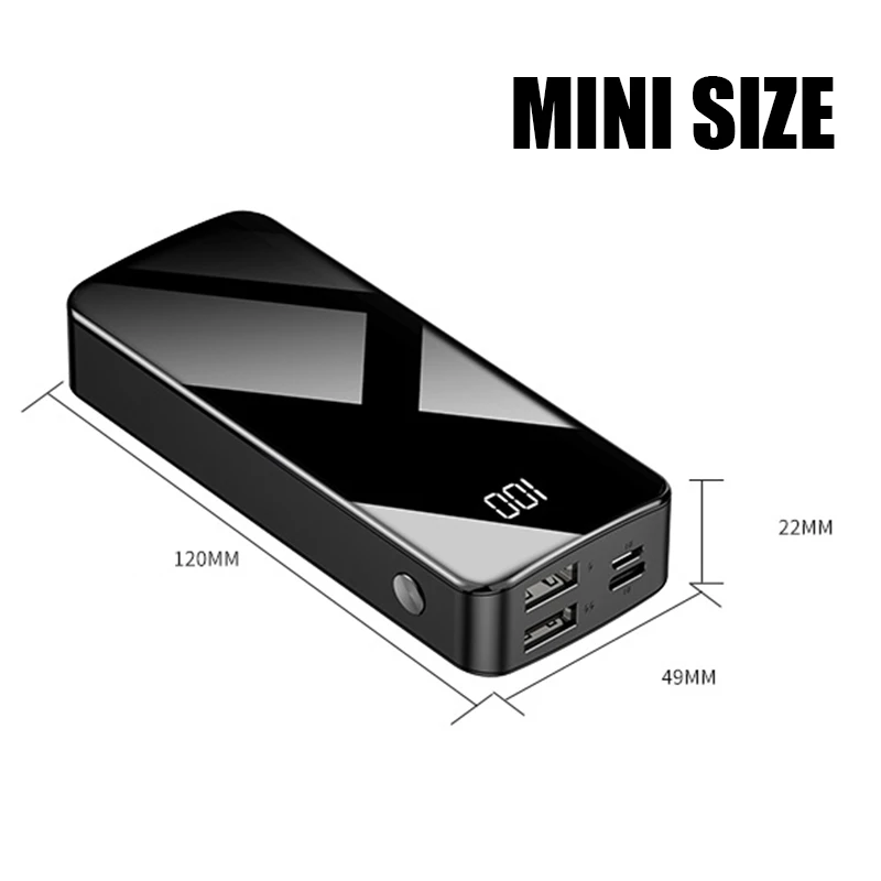 Портативный внешний аккумулятор с 2 мя USB портами 20000 мАч|Внешние аккумуляторы| |
