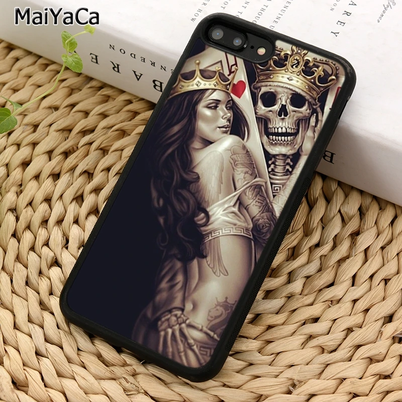 MaiYaCa чехол для телефона с игральными картами король маток iPhone 5 6S 7 8 plus 11 12 13 Pro X XR XS