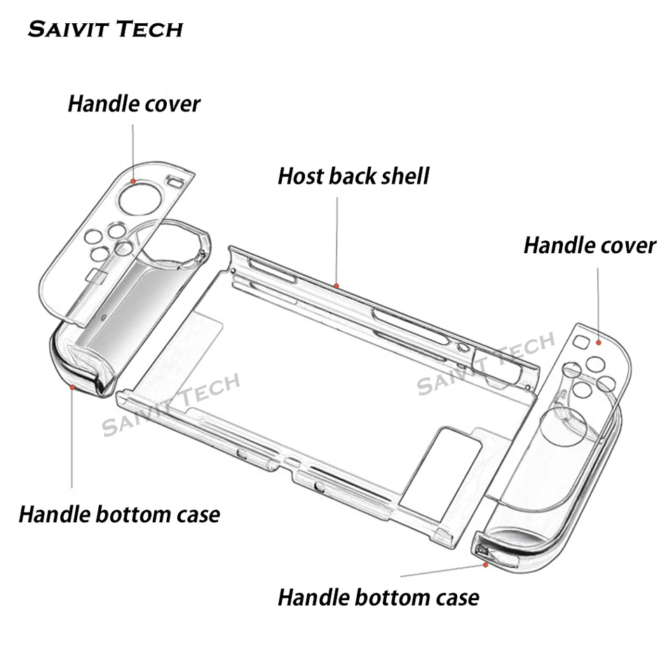 Защитная консоль для nintendo s для переключателей, Цветной корпус Nitendo Switch Crystal Shell, крышка для nintendo Switch, прямая стыковка