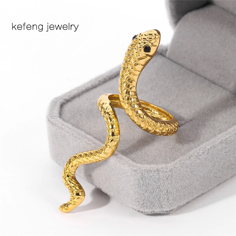 Кольцо змеиное в стиле панк для мужчин и женщин Длинное украшение хип хоп из
