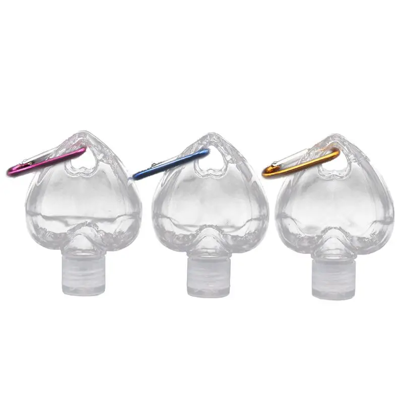 

5Pcs 50ml Reusable Portable Heart Alcohol Spray Bottle Travel Small Keychain