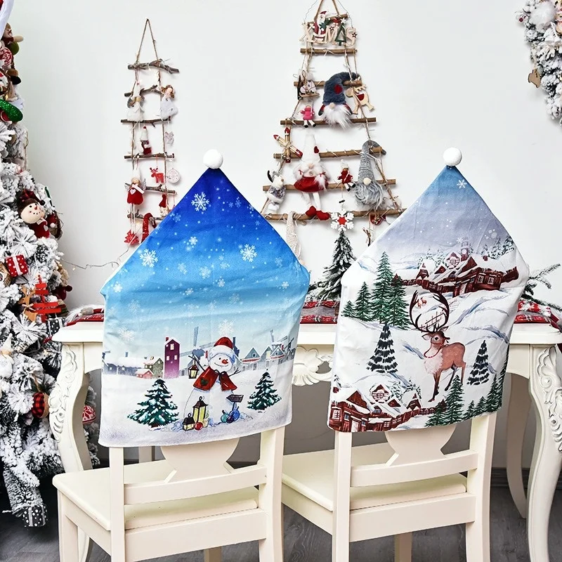 

Christmas Decoration,61cmprinted Santa Claus Non-woven Fabric,detachable Chair Covers,DIYNewYear Home Stool Decoration,chair Cap
