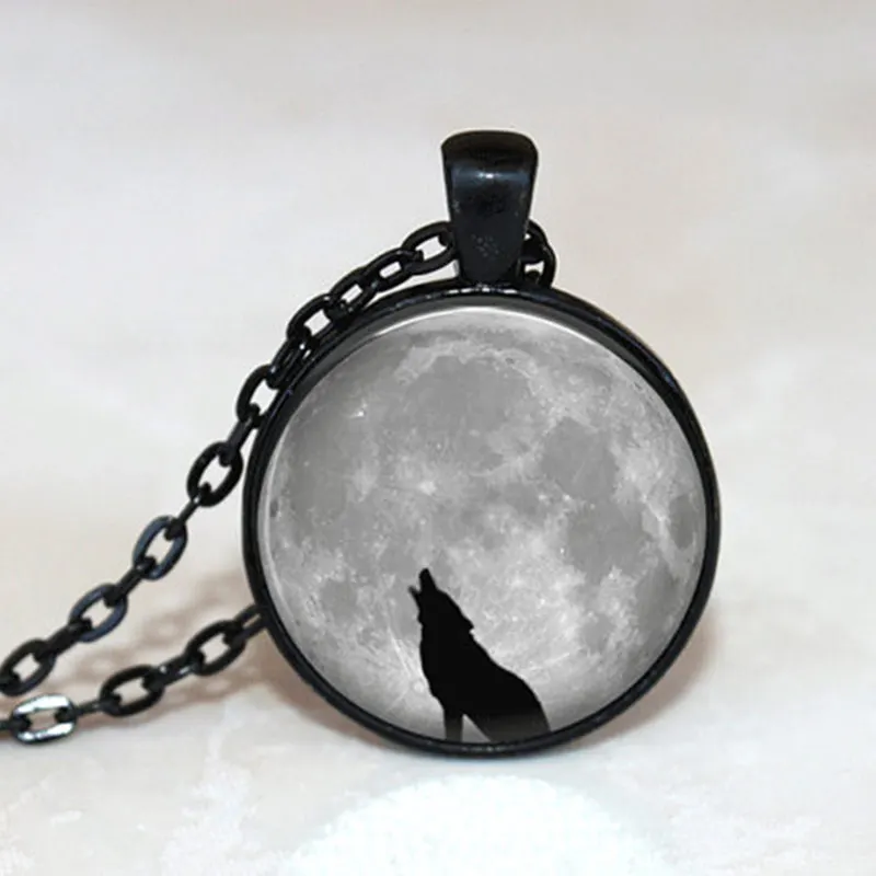 Модное ожерелье в стиле ретро с изображением Луны рова волка индивидуальный узор