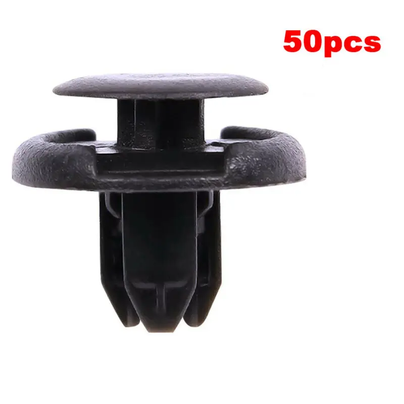 

8mm Hole Plastic Push Pin 50Pcs Accessory Black Convenient High Quality