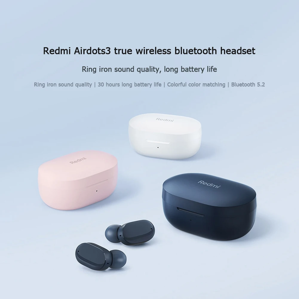 

Мини-наушники Xiaomi Redmi AirDots 3 с поддержкой Bluetooth 5,2, Спортивные Беспроводные умные наушники для бега, гарнитура с микрофоном