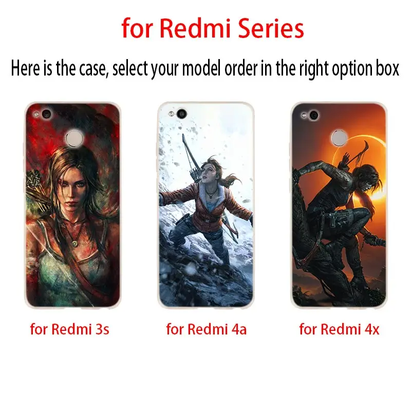 Tomb raider ps4 Наклейка Мягкий чехол для Xiaomi Redmi Note 8 7 6 5 Pro 8a 6pro 6a s2 5a 4a 5plus y3 Coque Etui чехлы