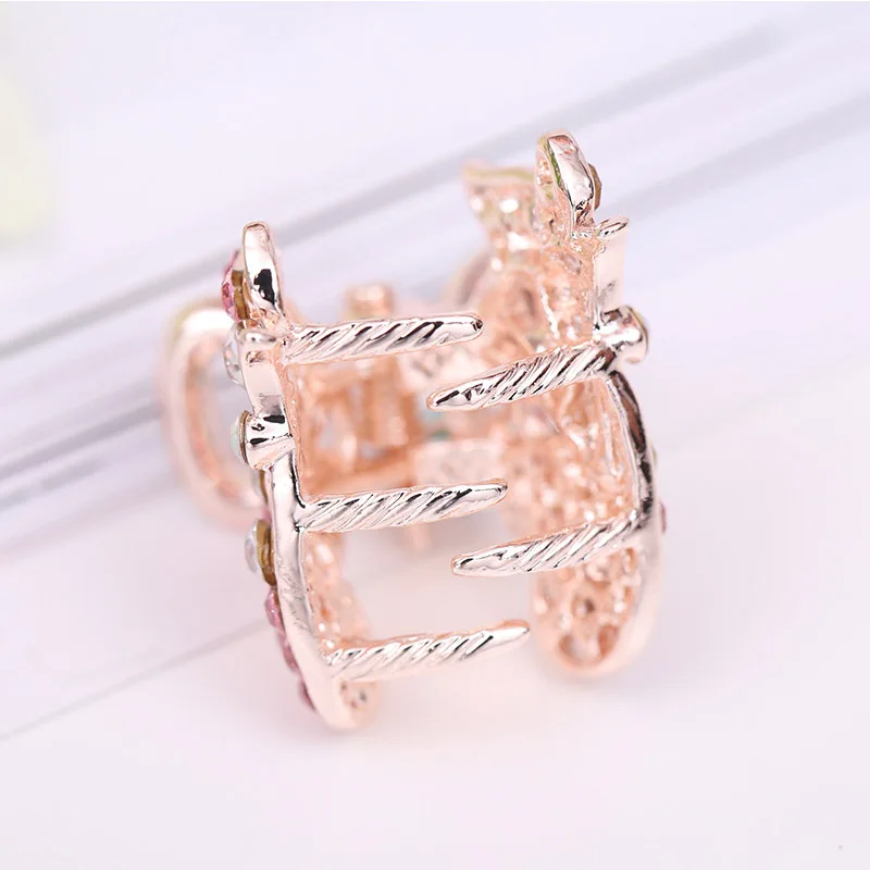 Hot Sale Flying Buterfly Hairpins Flowers 1PC Crown Peacock Crtstal Barrette Zircon Hair Accessories Bowknot Candy Colors |