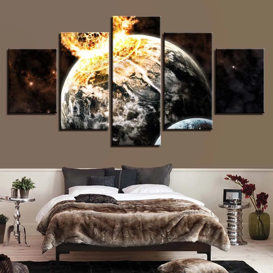 Spaceman земля Юпитер Венера Солнце Луна и Вселенная 5 шт. настенные картины для