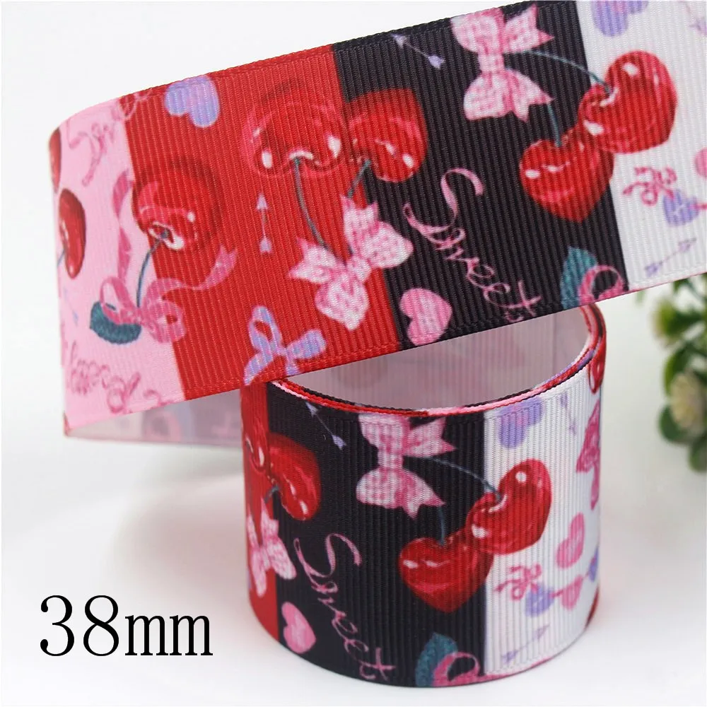 I-19906-2093 1-1/2 '✸ мм 10 ярдов Торт Мороженое термопечать ленты grosgrain лук колпачок