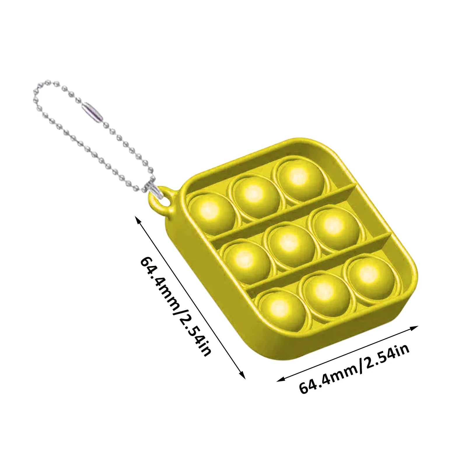 

Safe Silicone Safe Stress Relief Toy Key Chain Fidget Simple Dimple Toy Stress Relief Hand Toys For Kids