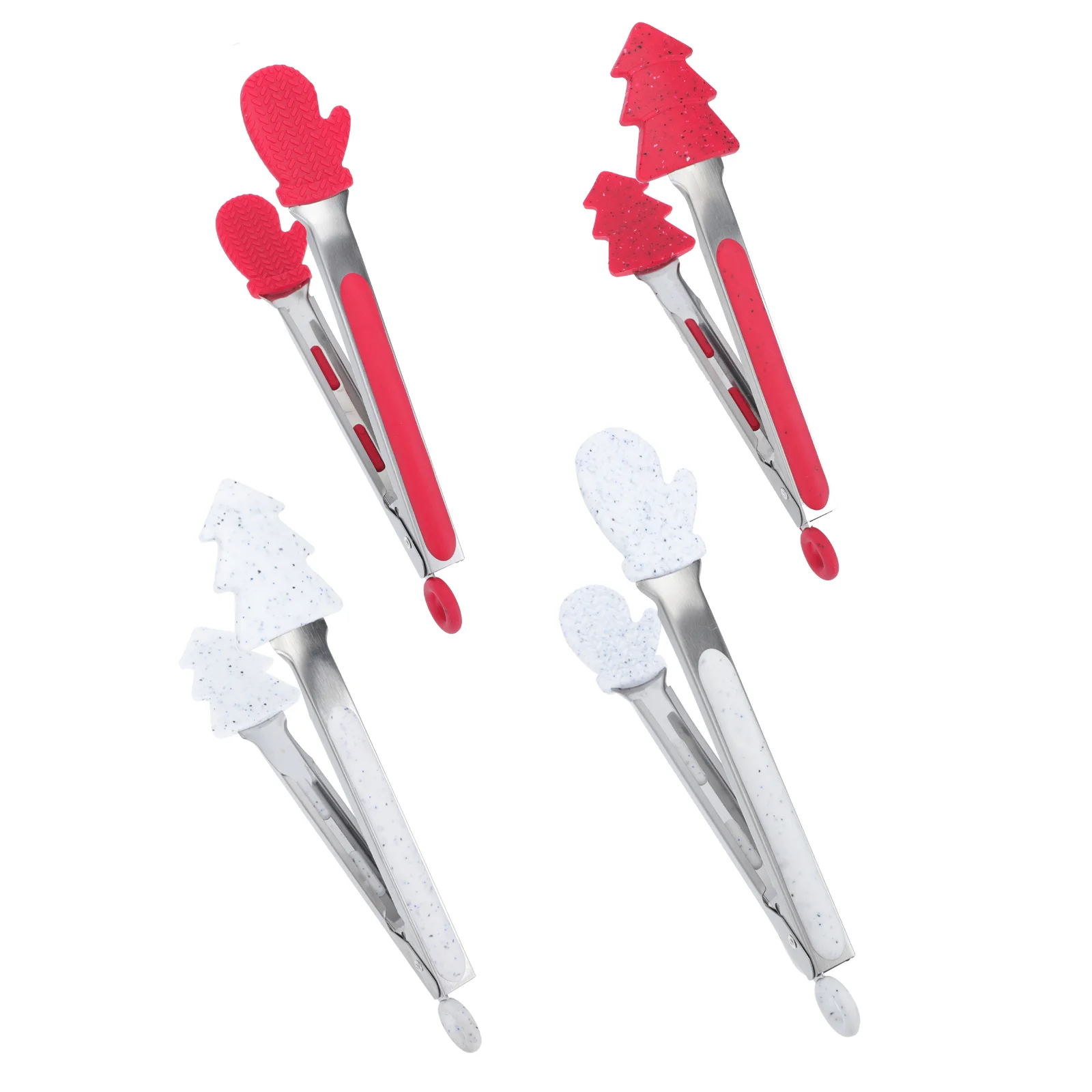 

4pcs Heat-resistance Steak Bread Clips Household Food Clips Christmas Kitchen Supplies