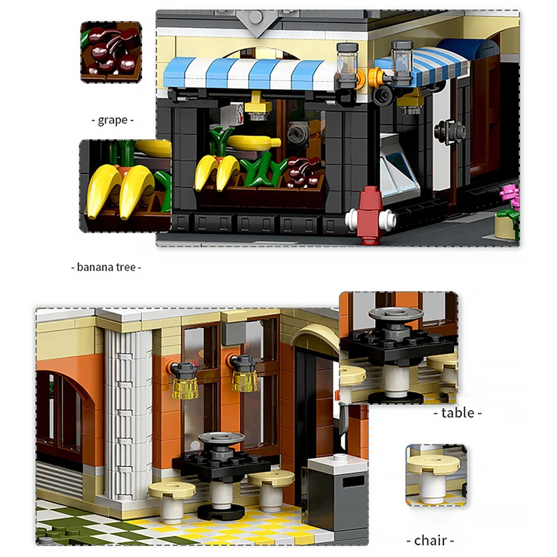 

In Stock City Center The Fountain Square Creator Street View Series 89113 Assemble Building Blocks 3420pcs Bricks Toys Gift