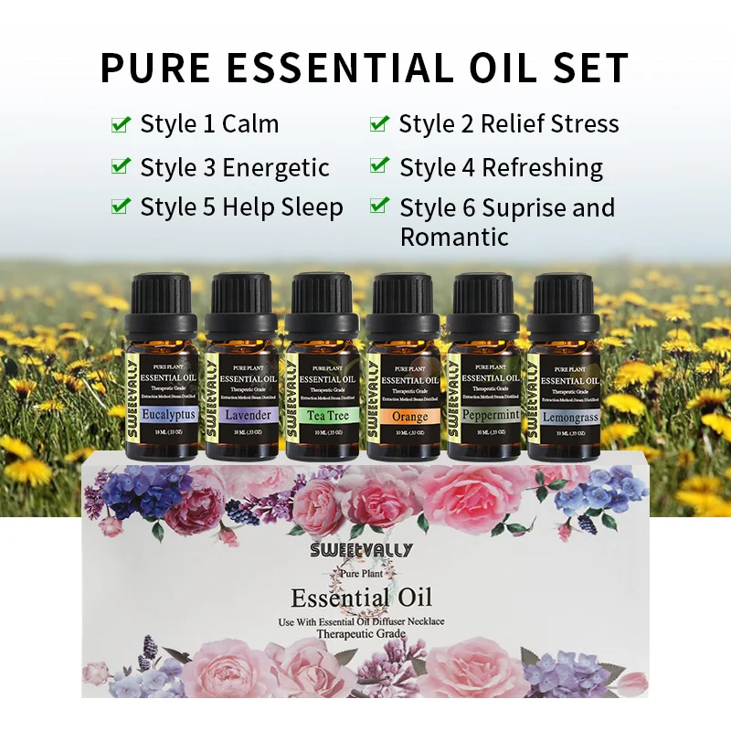 4 шт. эфирное масло 100% натуральный чистый завод ароматерапия парфюмерные масла