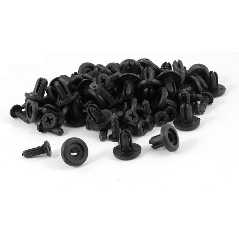 

50 Pieces Plastic Pressure Fender Fastening Rivets For 5Mm Holes