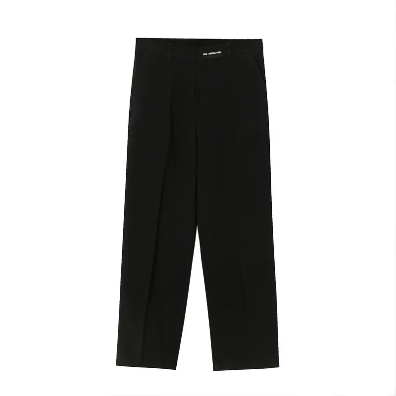 

New autumn products Korean style all-match solid color black casual elastic waist pants men M8-BC-325