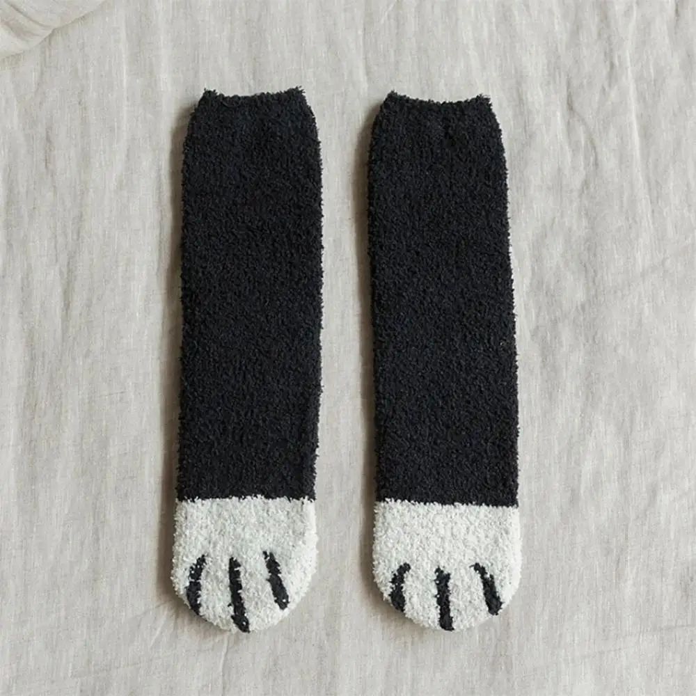 

6/12/18 pairs Tube Socks Plush Coral Fleece Socks Autumn Floor Claws Cute Thick Winter and Tide Cat Warm Sleep Socks Socks G8S1