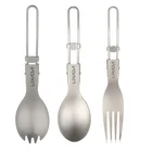 Lixada титановая Складная ложка Спортивная кемпинговая вилка уличная посуда уличная ложка походная посуда Легкая Складная посуда