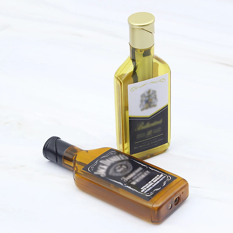 Винная бутылка Зажигалка Креативный пламня факел бутан Зажигалки газовая