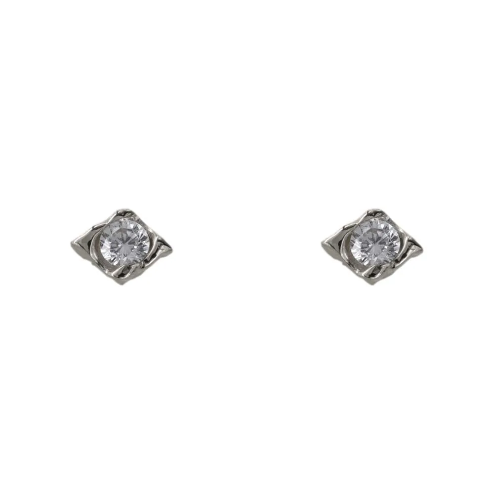 

High-end earrings 2021 new trendy diamond-shaped Korean temperament simple net red earrings female 18K gold earrings