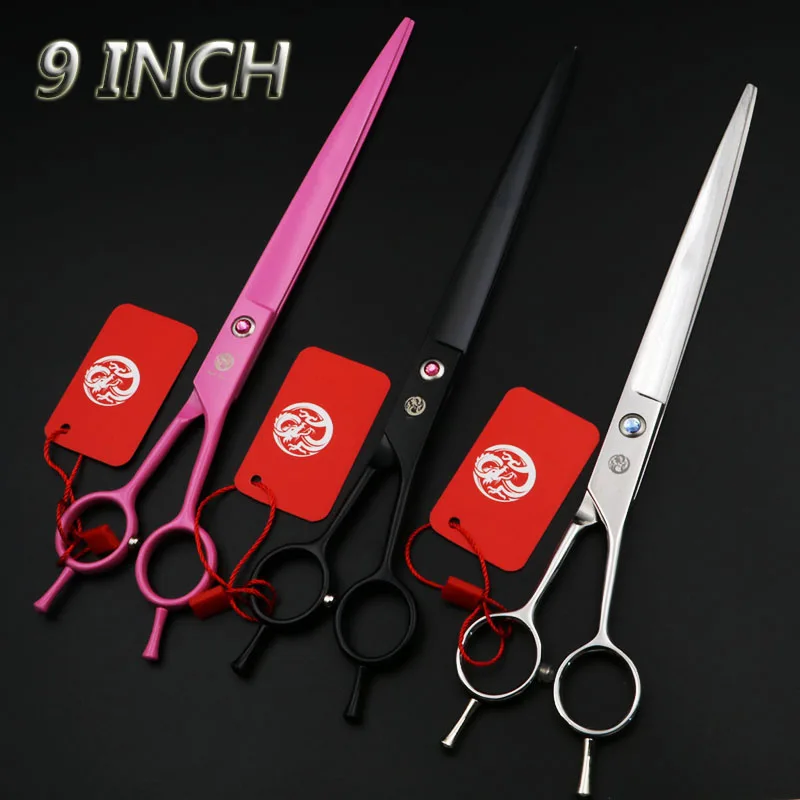 

9.0 Inch Professional Pet Scissors For Dog Cat Grooming Black/Silver/Pink Right Left Hand Cutting Shears