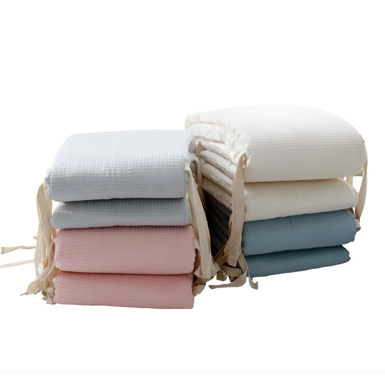 

NEW Cotton Breathable Crib Bumper Pads Washable Padded Crib Liner Set For Baby Safe Bumper Guards Crib Rail Pad