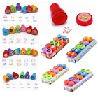 10 шт.компл. детские игрушечные штампы, Мультяшные животные, динозавры, Детские штампы для скрапбукинга, штампы для скрапбукинга сделай сам, Мультяшные штампы, игрушки