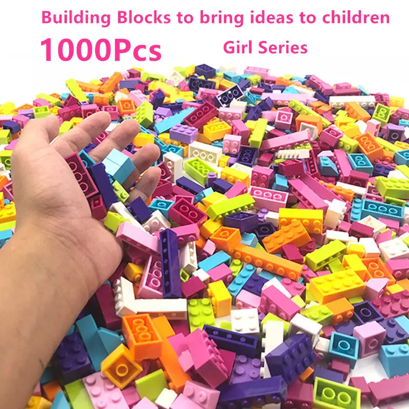 1100 шт. строительные блоки для девочек Обучающие Развивающие игрушки детей мини