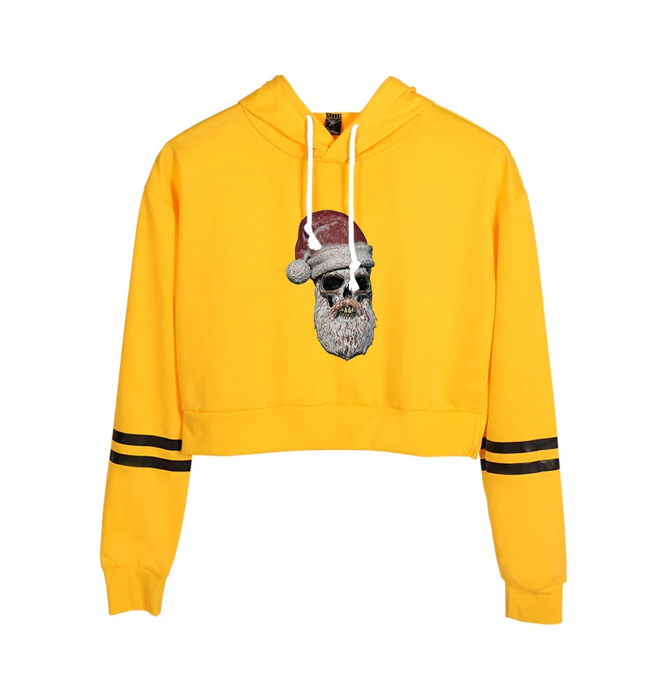 

Christmas women's autumn Hoodi Sweatshirt tops Fashion Print Trendy Cropped Hoodies Sweatshirts For Girls Clothes