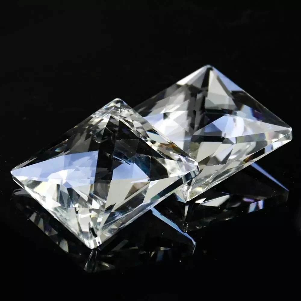 2PCS 70mm Diagonal Square Crystal Prisms Chandelier Parts Suncatcher Rainbow Maker Hanging Ornament Pendants Home Wedding Decor | Лампы и