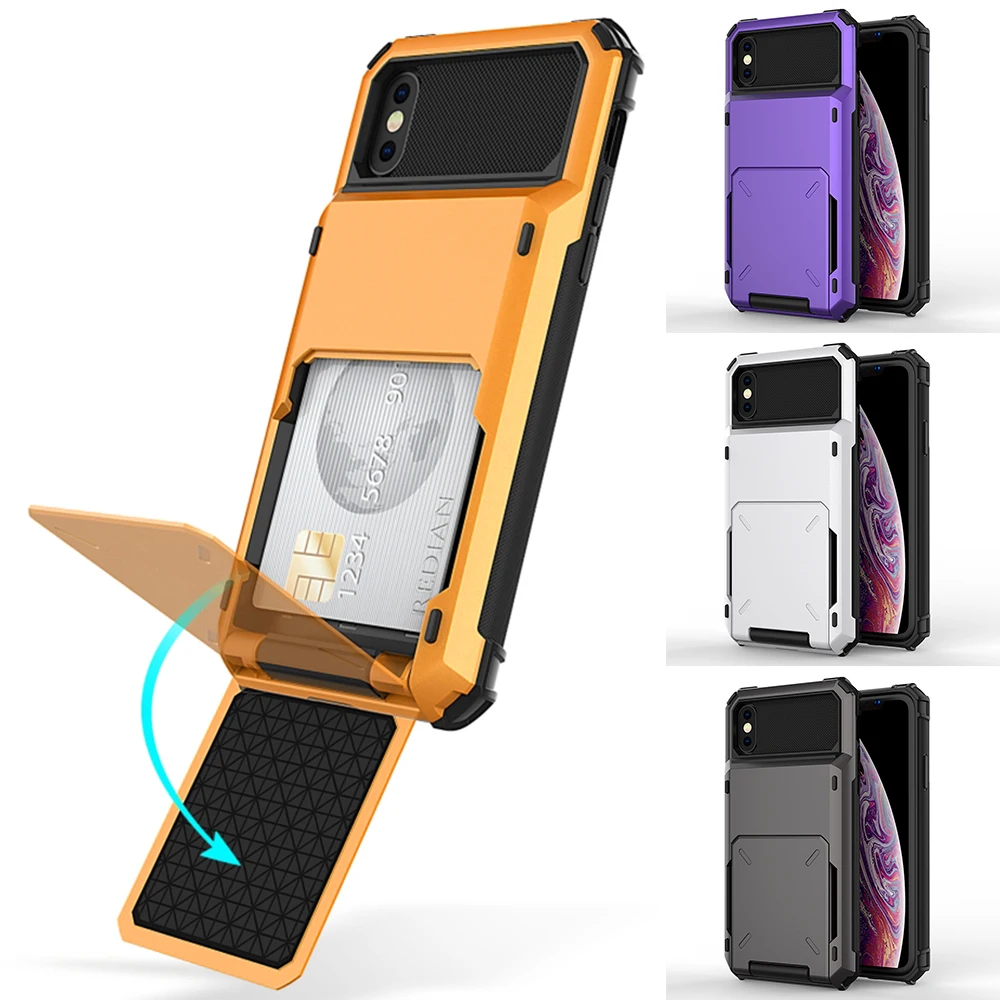 Чехол-Кошелек LAPOPNUT для Iphone 11 Pro Xs Max Xr X 7 8 Plus 6 6s противоударный силиконовый Жесткий