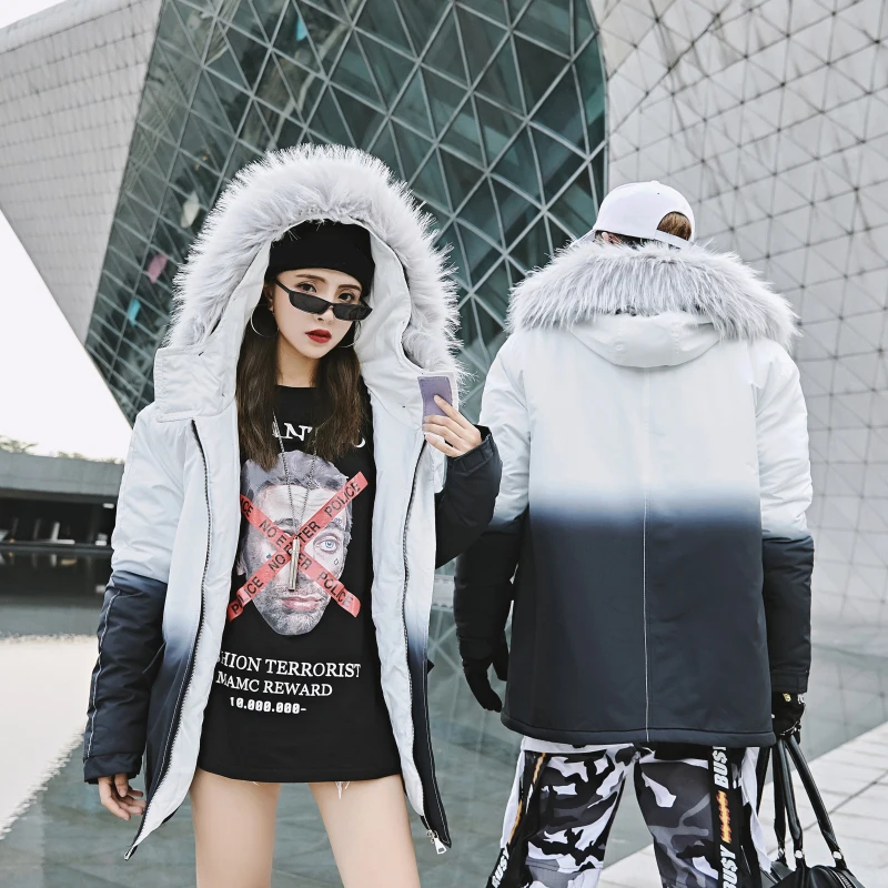 Куртка мужская зимняя с меховым воротником и капюшоном 2019 | Мужская одежда