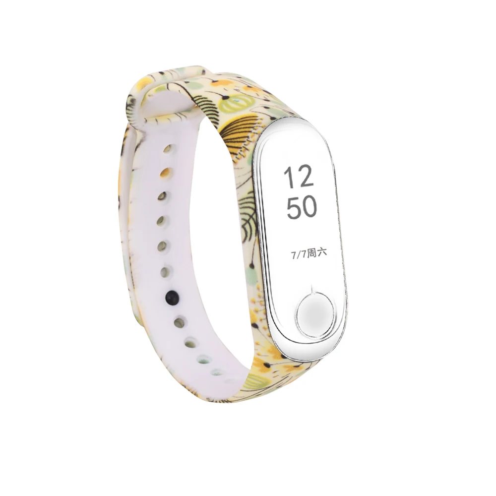 Mi band 3 4 красочные ремешки mi band 3 4 аксессуары сменный силиконовый браслет для Xiaomi mi 3 4 смарт-браслеты - Цвет: 18