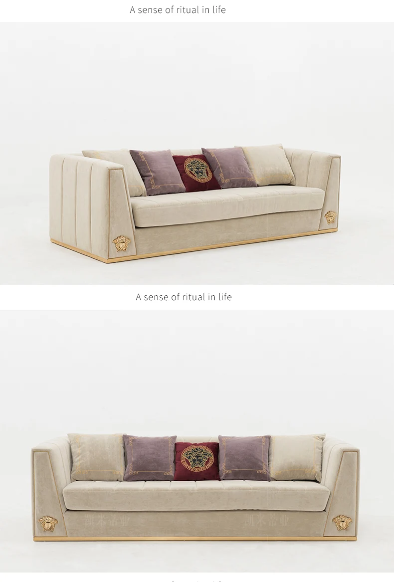 Диван из искусственной ткани для гостиной в современном скандинавском стиле