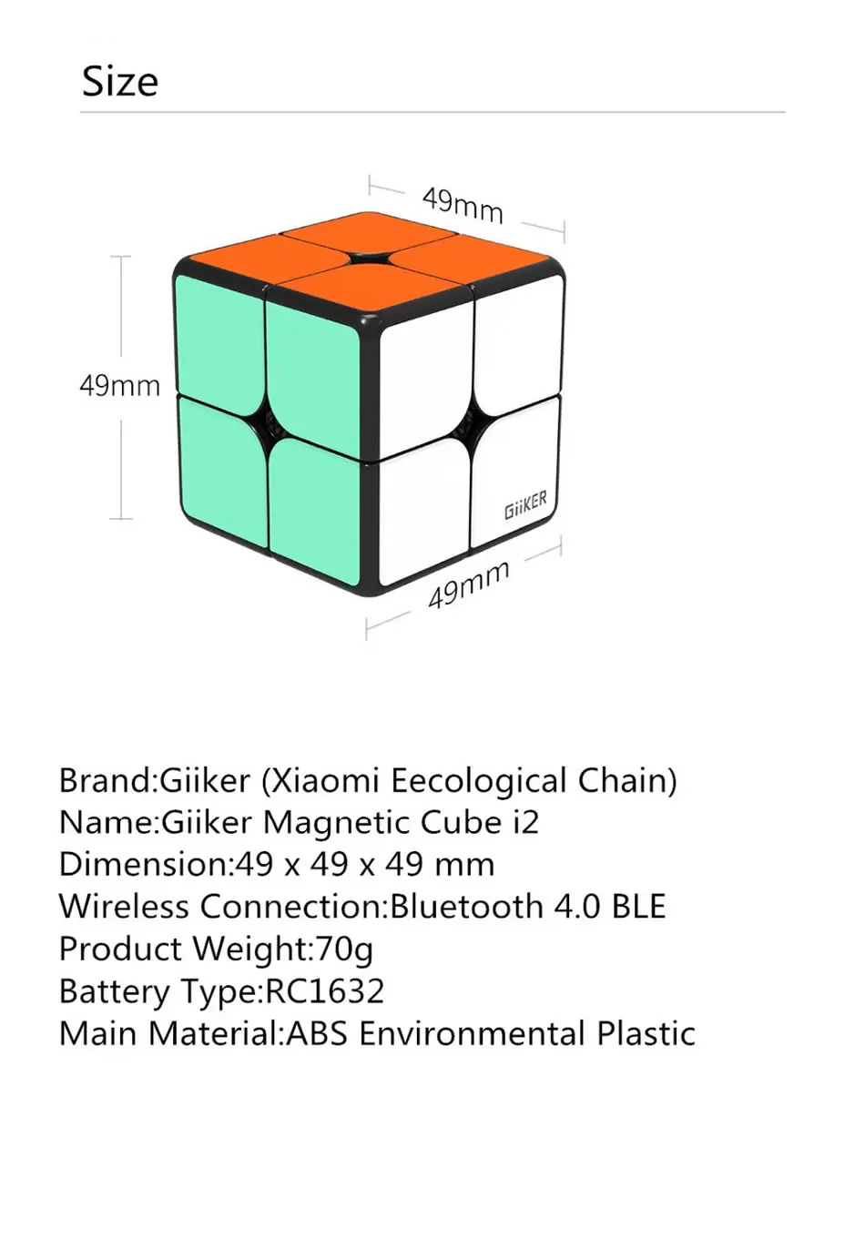 Giiker 2x2x2 Магнитный магический куб i2 Smart Upgrade Super 2x2 AI Bluetooth подключение приложение интеллектуальная Скорость Куб пазл игрушки