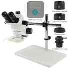 Мультифокальный Тринокулярный стереомикроскоп с зумом 3,35 X-90X, видеокамера 36 МП 4K HDMI USB для промышленного ремонта печатных плат, просмотра
