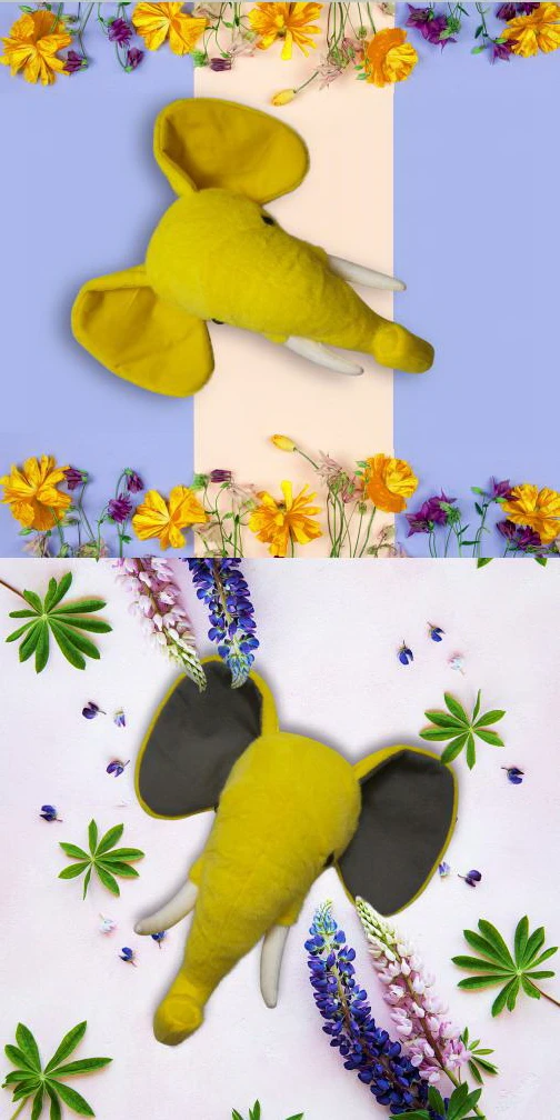 2021 плюшевый слон оптовая продажа в стиле ins набивная голова животного настенное