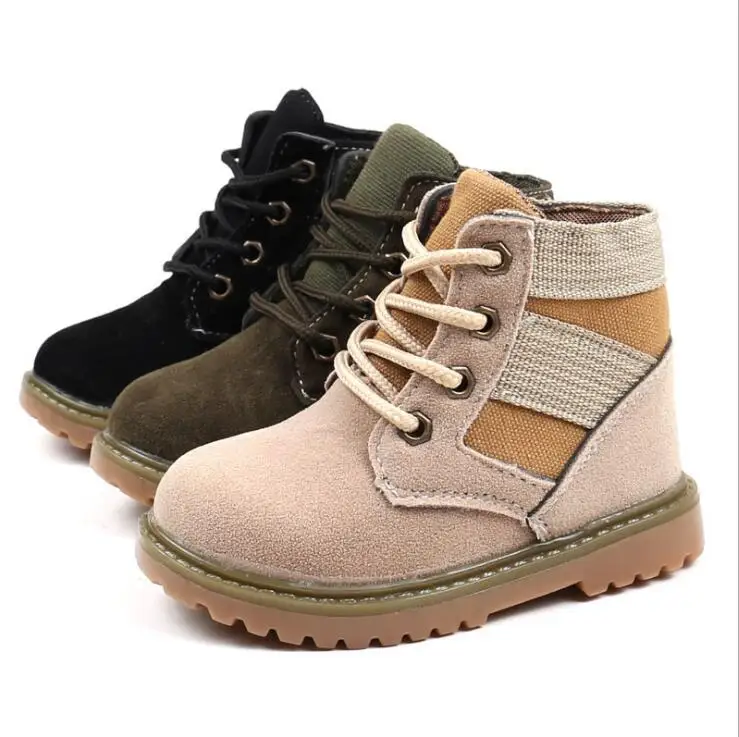 Модная детская повседневная обувь детские ботинки Martin для мальчиков и девочек