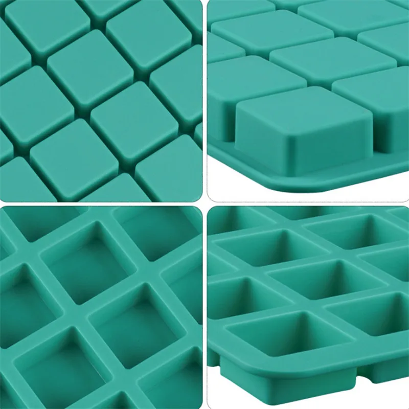 

40 Holes Mini Square Shape Cube Mold for Ice Cake Silicone Tray Cubes Candy Chocolate Pudding Jelly Party Bar Whisky Tools