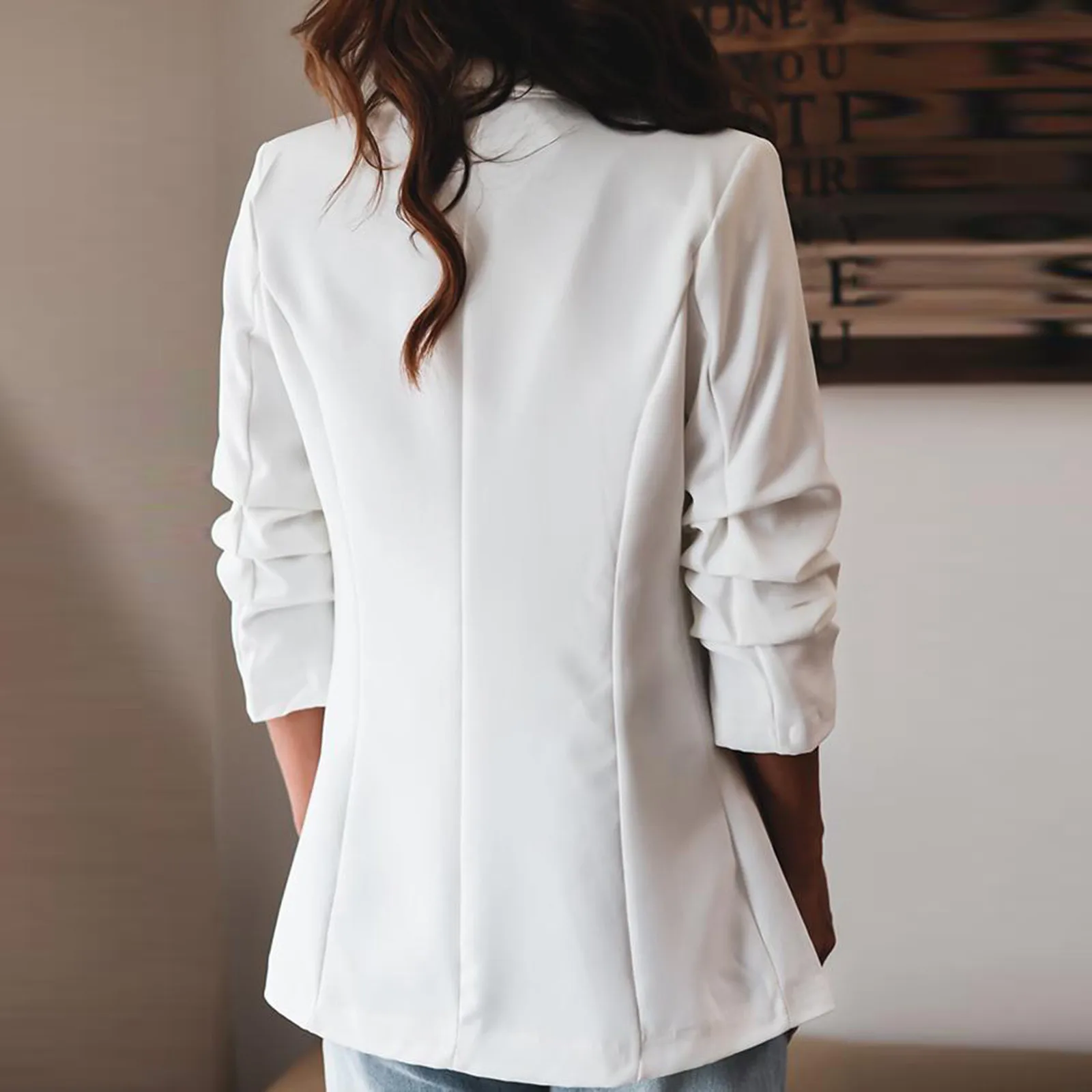 Женский блейзер с длинным рукавом Свободный Повседневный официальный пиджак