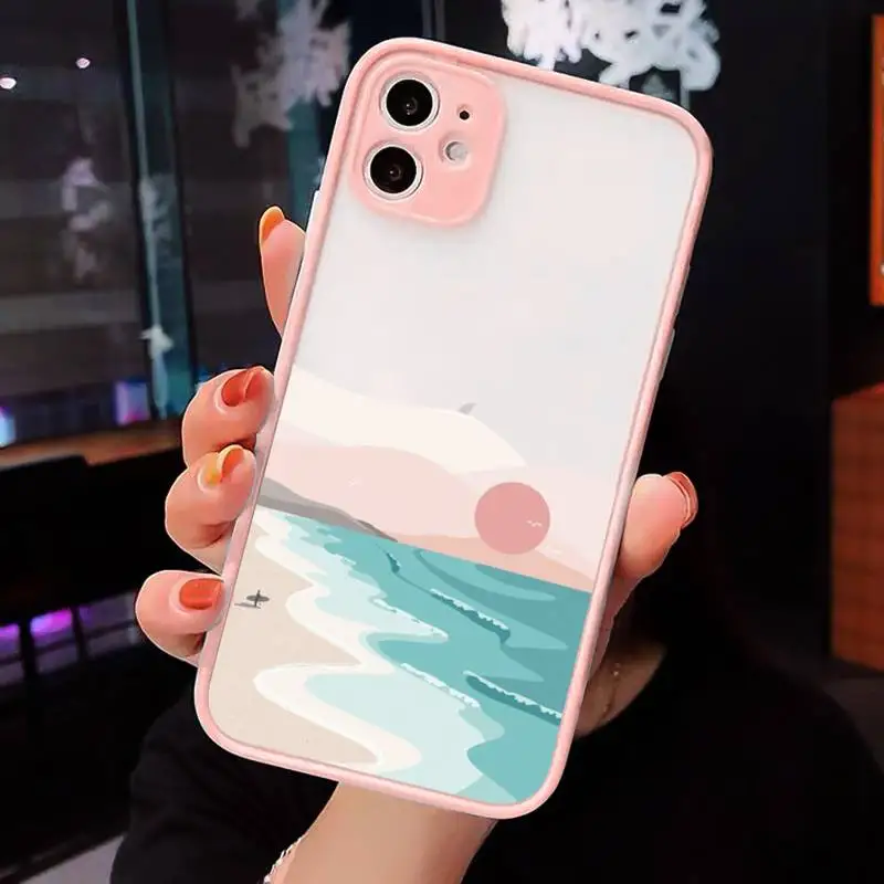 

highway landscape Abstract art high quality Phone Cases matte transparent For iphone 7 8 11 12 plus mini x xs xr pro max cover