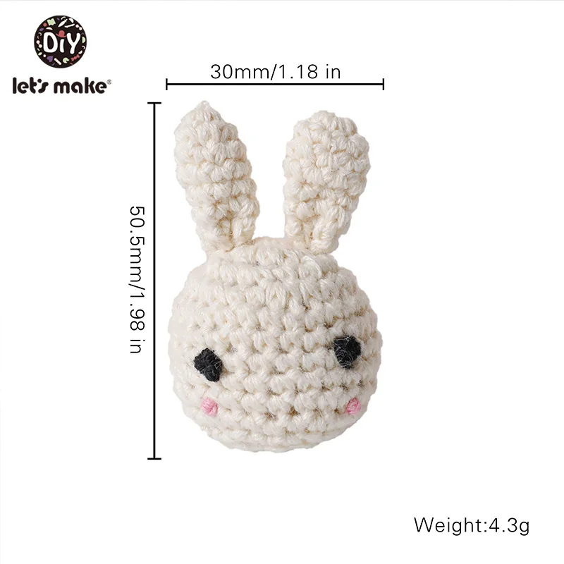 1 шт. детские вязаные бусины кролик панда Грызунок грызунок сделай сам цепочка