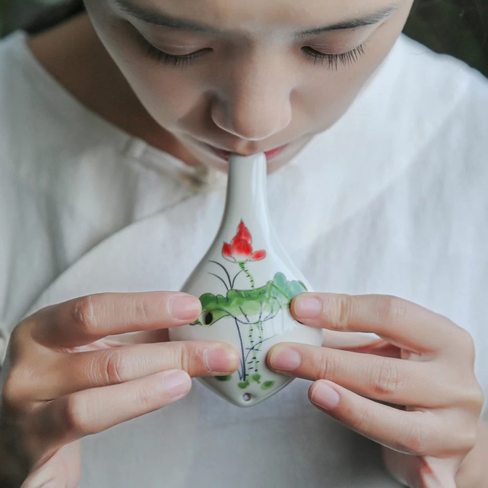 Керамический музыкальный инструмент с 6 отверстиями для любителей и учеников |