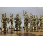 (Только шахматные фигуры) исторические римские фигуры ручной работы, металлические шахматные фигуры большого размера, король 11 см (доска не входит в комплект)