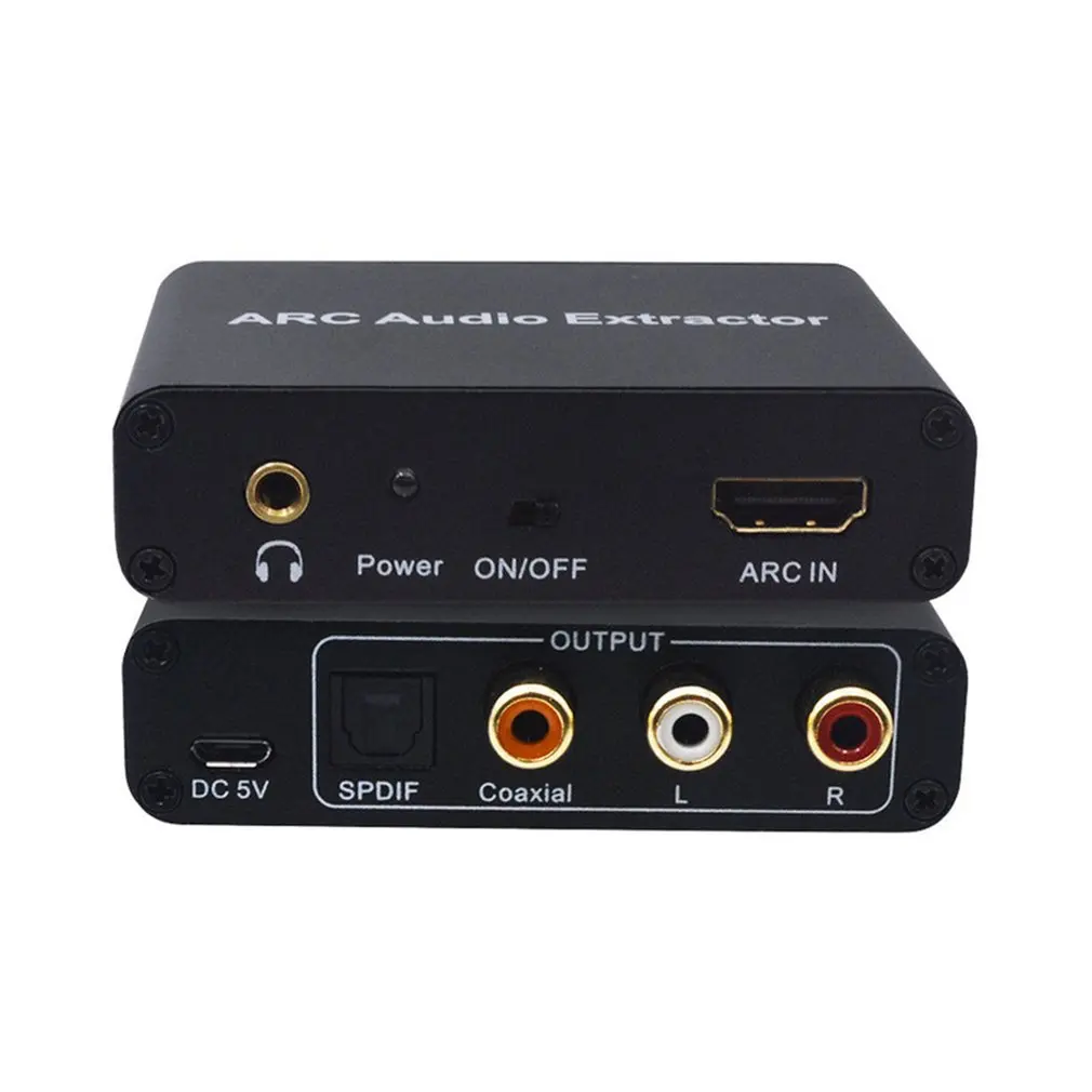 

ARC To Audio Converter HDMI-compatible Audio Adapter DAC ARC Coaxial SPDIF Jack Extractor Return Channel 3.5mm Headphone for TV