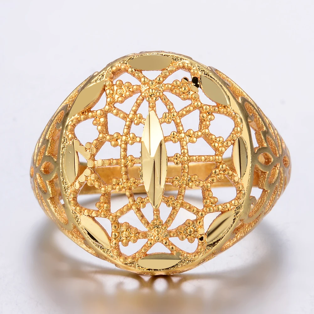 Wando Новый Эфиопский Дубай золотой цвет свадебные кольца для мужчин и женщин