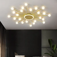 modern glass shade ceiling chandeliers lighting chandelier for living room bedroom kitchen led light indoor lamp fixture lights