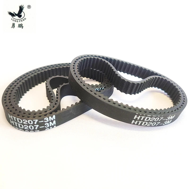 

HTD207-3M Arc Timing Belt Length 207mm Teeth 69 Width 6mm 9mm 15mm Rubber Closed-Loop HTD Pulley CNC Machine