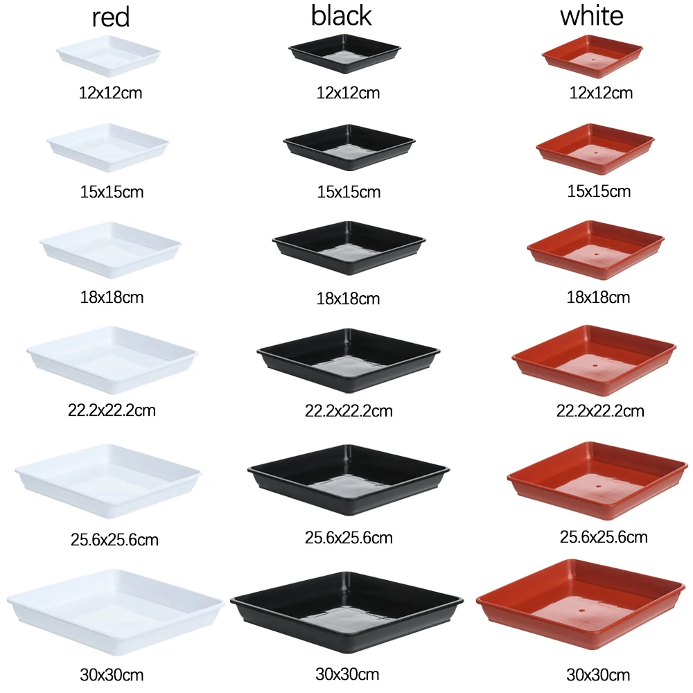 1 шт. пластиковый квадратный прочный цветочный горшок